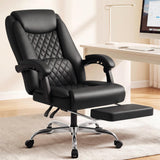 Vyrox Home Office Chair, High Back Executive Leather Desk Chair with Arms, Ergonomic Adjustable Swivel Computer Chair