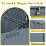 Homall 98 Gallon Deck Box with Lockable Lid, Waterproof Outdoor Storage Container for Patio, Garden & Backyard, Black
