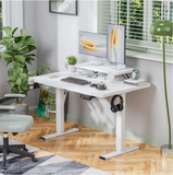 Homall 47" Wide Home Office Electric Height Adjustable Standing Desk Lifting Range 28~46" Computer Desk with Monitor Stand