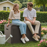 Homall 100-Gallon Outdoor Resin Deck Box for All-Weather Use Lockable Waterproof Storage Solution with Cushion Storage