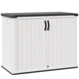 Homall 26 Cu.ft Resin Outdoor Storage Shed - Waterproof, Lockable & Sturdy Floor for Patio/Garden, White