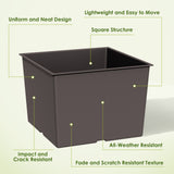 Homall 2-Pack 24" Tall Outdoor Plastic Planters with Inside Pots, Rattan - Patterned for Patio Decor