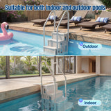 Homall Pool Ladder with Anti-Slip Steps, Heavy Duty Swimming Pool Stairs for Indoor & Outdoor, Safety Handrails Included, White