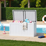 Homall 260 Gallon Outdoor Resin Deck Box ,Lockable, with Side Handles & Hydraulic Rod, Ideal for Patio, Garden, Poolside