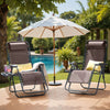 Homall Outdoor Zero Gravity Chair Patio Recliner Chaise Lounge with Adjustable Headrest and Tray for Storage, Pack of 2,Brown