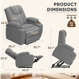 Homall Power Lift Recliner with Eight Vibrating Massages Ergonomic Single Sofa with Side Pocket and Soft Corduroy for Elderly