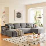 Homall 141" Cloud No Assembly Required Boneless Sectional Couch Modern Modular Sofa with U-Shapet Couches for Living Room Bedroom with Deep Seat