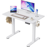 Homall Electric Standing Desk, Height Adjustable Desk with Memory Preset and Phone Stand, White