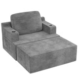 Homall Bean Bag Chaise Lounge Chair Indoor Cloud Couch Sofa Single Bed with Double Cup Holder for Bedroom