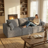 Homall Modular Corduroy Sofa, Sectional Couch with Convertible Modules, Modern Minimalist Sofa Set for Living Room, Freely Combinable Sofa Furniture