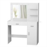 Homall Makeup Vanity Table with Lights, Mirror, Storage Cabinet, and Power Outlet for Bedroom and Dressing Room