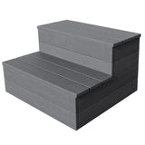 Homall Hot Tub Step, Heavy Duty Pool Stair with Non-Slip Surface, Durable Weather-Resistant Resin for Indoor&Outdoor, Gray
