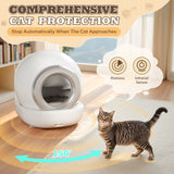 Homall Smart Automatic Self-Cleaning Cat Litter Box – WiFi & App-Enabled, Intelligent Radar Sensing, Includes Liner and Plastic Pad, White