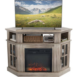Homall Corner Fireplace TV Stand Modern Farmhouse TV Stand with Electric Fireplace for TVs up to 50"