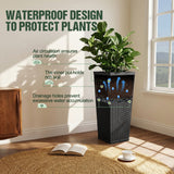 Homall 25" Tall Plastic Planter Set of 2 with Inside Pots, Drainages, for Outdoor and Indoor