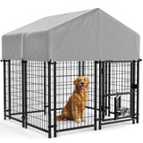 Homall Outdoor Dog Cage for Small/Medium/Large Dogs Dog Kennel with UV-Resistant Waterproof Roof Cover for Outside Heavy Duty Dog Fence