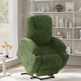 Homall Power Lift Recliner with Eight Vibrating Massages Ergonomic Single Sofa with Side Pocket and Soft Corduroy for Elderly