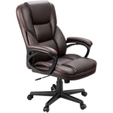 Vyrox High-Back Office Chair, Ergonomic PU Leather Desk Chair, Conference Chair with Adjustable Height & 360° Wheels