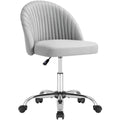 Homall Home Office Chair Adjustable Vanity Chairs Mid Back Rolling Task Chairs for Bedroom, Living Room or Study