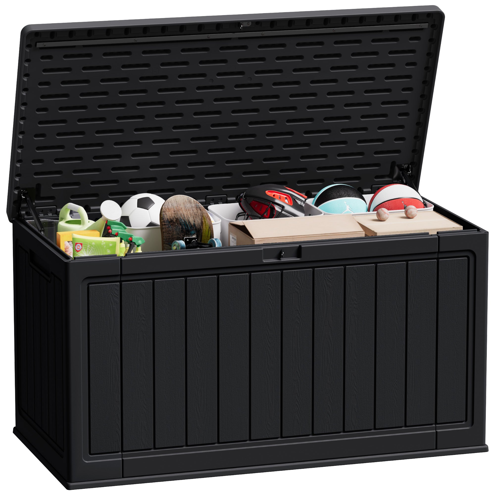 Homall 150 Gallon Resin Deck Box, Outdoor Lockable Storage Box, Waterp – homalldirect