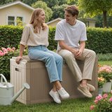 Homall 100-Gallon Outdoor Resin Deck Box for All-Weather Use Lockable Waterproof Storage Solution with Cushion Storage