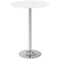 Homall Bistro Pub Table Round Bar Height Cocktail Table Metal Base MDF Top Obsidian Table with Black Leg 23.8-Inch Top, 39.5-Inch Height