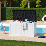 Homall 260 Gallon Outdoor Resin Deck Box ,Lockable, with Side Handles & Hydraulic Rod, Ideal for Patio, Garden, Poolside
