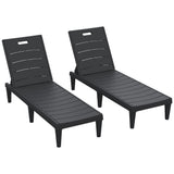 Homall Outdoor Chaise Lounge Chairs Set of 2, 5-Position Adjustable Waterproof Patio Outdoor Chaise Lounge