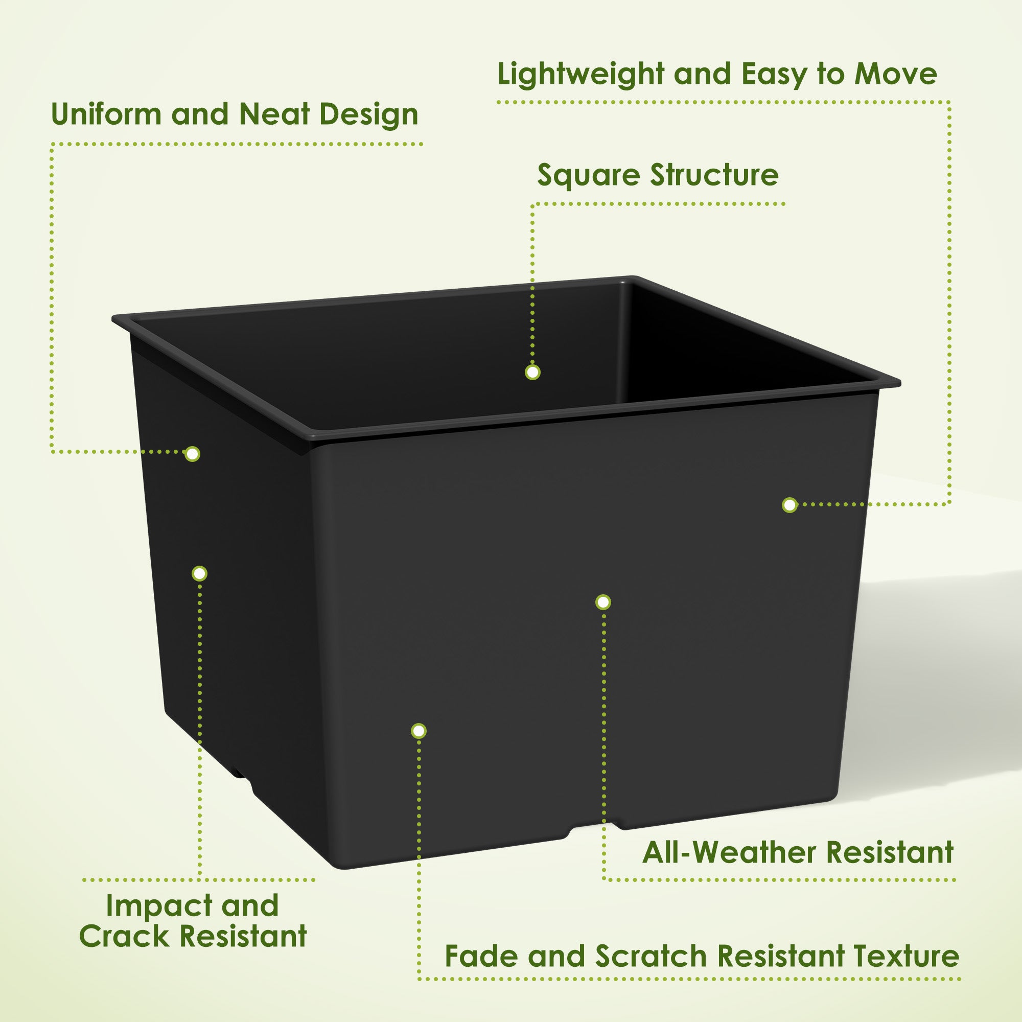 24 inch plastic planter box Homall 2-Pack 24" Tall Outdoor Plastic Planters with Inside Pots, Ratt – homalldirect