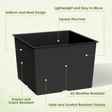 Homall 2-Pack 24" Tall Outdoor Plastic Planters with Inside Pots, Rattan - Patterned for Patio Decor