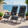 Lacoo 2 Zero Gravity Chair Patio Outdoor Foldable Lawn Lounge Chair Reclining Chair with Adjustable Pillow for Graden, Patio,Beach , Blue