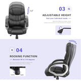 Homall High Back Faux Leather Executive Office Desk Chair with Lumbar Support
