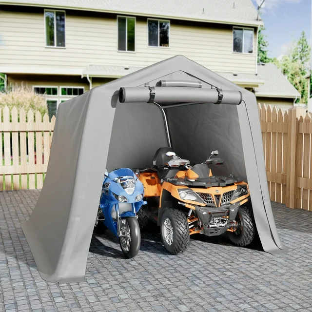 Homall Storage Tent Outdoor Portable Shelter Shed for Motorcycle, Waterproof and UV Resistant, Anti-Snow Carport with Rolled up Zipper Doors and Vents