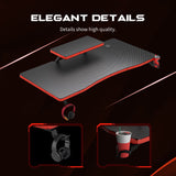 Homall Gaming Desk PC Computer Table Racing Style Home Office Desk Z Shaped Carbon Fiber Desktop Gamer Workstation with Monitor Stand Cup Holder and Headphone Hook
