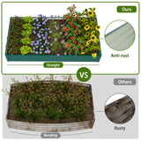 Homall Galvanized Raised Garden Bed Planter Raised Beds Outdoor Garden Boxes Large Metal Planter Box Steel Kit for Vegetables Flowers Herb
