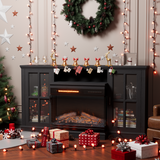 Homall Fireplace TV Stand for TVs up to 65" 3-Sided Glass Modern Media Entertainment Center with Cabniet Storage Adjustable Flame Color Fireplace