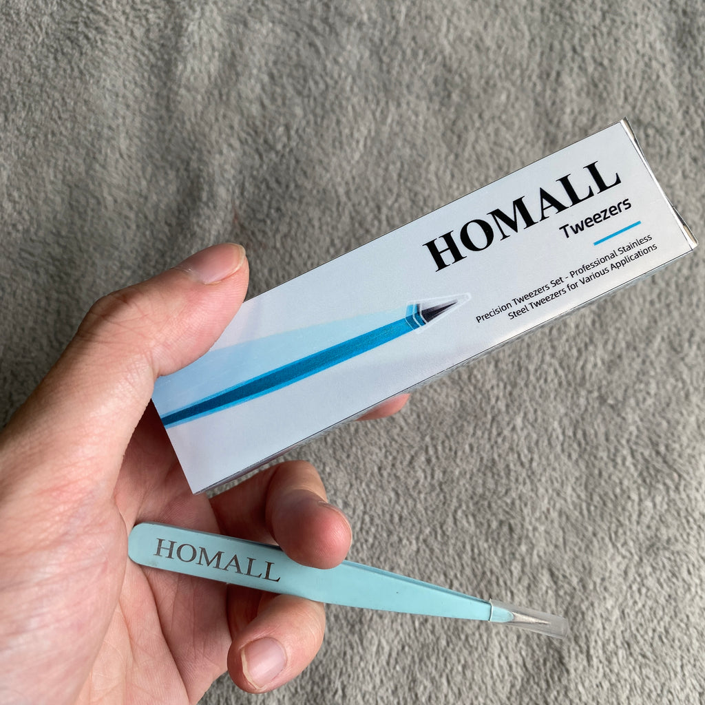 Homall Tweezers, Splinter Ticks, Facial, Brow and Ingrown Hair Removal ...