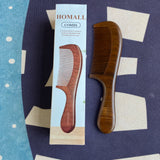 Homall Wooden Combs, Handmade 100% Natural Green Sandalwood Wide Tooth Combs