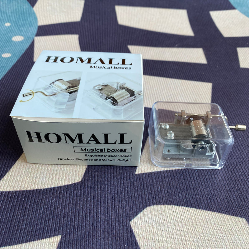 Homall Music Box, Golden Handcrank Music Movement, Much Note Musical Mechanism Movement for DIY