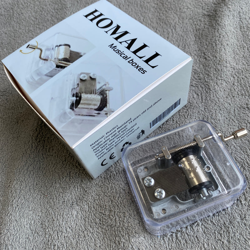 Homall Music Box, Golden Handcrank Music Movement, Much Note Musical Mechanism Movement for DIY