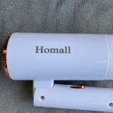 Homall Hair dryer, salon-style, lightweight design, high power for fast drying, heat and speed settings for flexible drying and styling