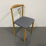 Patio Prestige Outdoor Solid Wooden Chair with Cushion,Gray