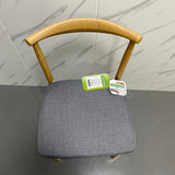 Patio Prestige Outdoor Solid Wooden Chair with Cushion,Gray