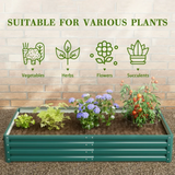 Homall 6x3x1 FT Galvanized Raised Garden Bed Planter Raised Beds Outdoor Garden Boxes Large Metal Planter Box Steel Kit for Vegetables Flowers Herb