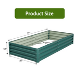 Homall 6x3x1 FT Galvanized Raised Garden Bed Planter Raised Beds Outdoor Garden Boxes Large Metal Planter Box Steel Kit for Vegetables Flowers Herb