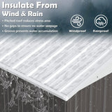 Homall 10x10ft Outdoor Metal Storage Shed with Lock, Durable Steel Backyard Shed, Gray