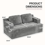 Homall Cloud Boneless Corduroy Sofa Loveseat Double-seater Couch Lounge Floor Chair for Bedroom