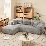 Homall 108" Sectional Sofa Boneless Cloud Couch with L-Shape Chaise Modular Sofa Couch with Deep Seat No Assembly for Living Room,Studio,Apartment