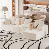 Homall 126" Modular Sectional Sofa L-Shaped Boneless No Assembly Required Cloud Couches with Deep Seat for Living Room