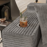 Homall L-Shape Modular Sectional Sofa Couches Cloud Memory Foam Sofa Deep Seat Upholstered Couches with Oversized Chaise for Living Room